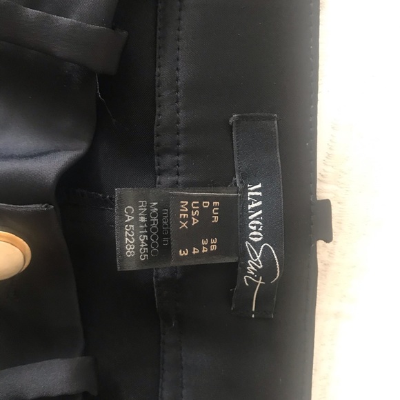 Black satin finish black pants from Mango store. - Picture 2 of 4
